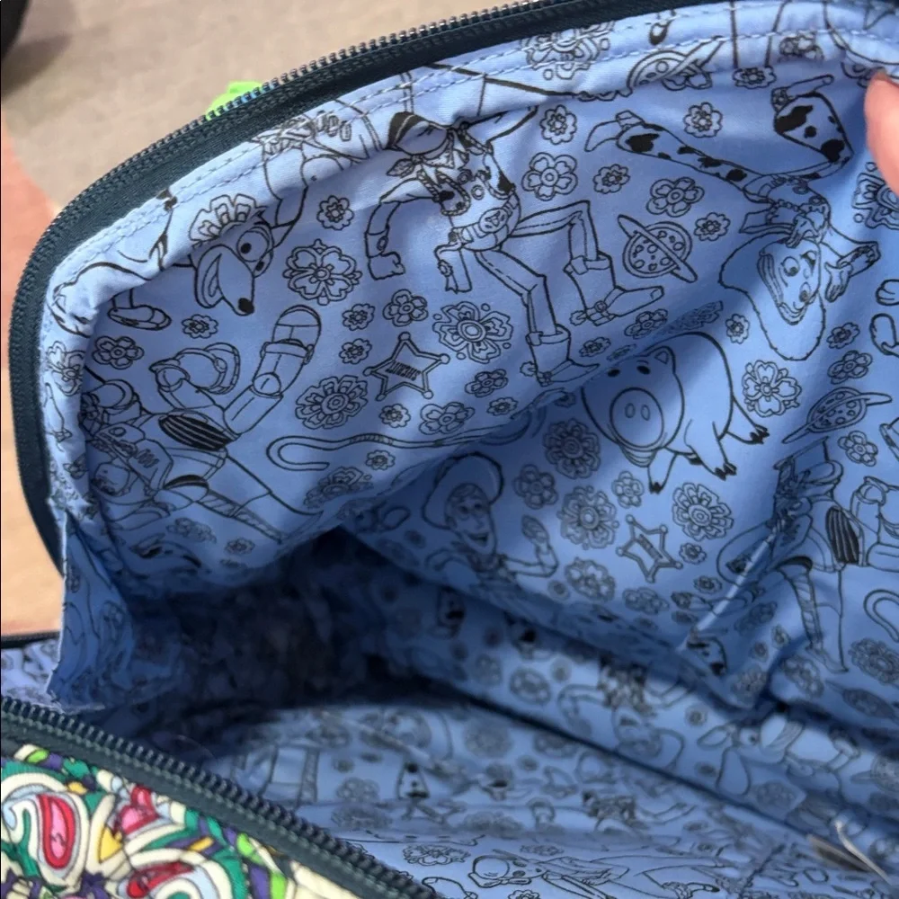 Vera Bradley Navy Multicolor Paisley Disney Toy Story Print Quilted Backpack